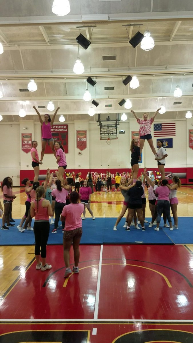 platts_cheer's tweet photo. First pyramid down! #PlattsburghStateCheer https://t.co/PMW79p3wBi