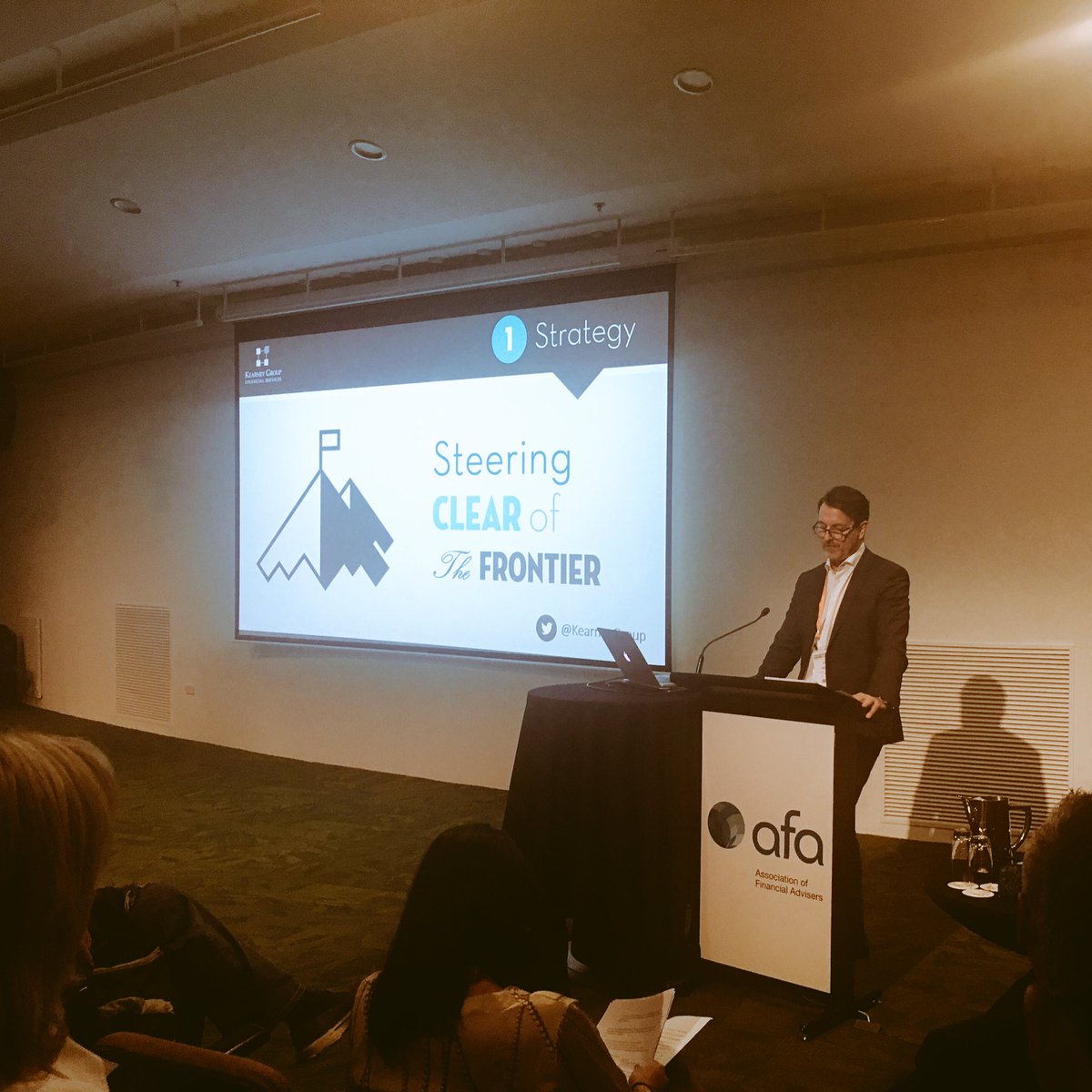 peterhodgsonFP's tweet photo. Someone gets to decide what the future looks like, may as well be us! Well said Paul @KearneyGroup #financialplanning #AFAau https://t.co/ZcmhecItiD