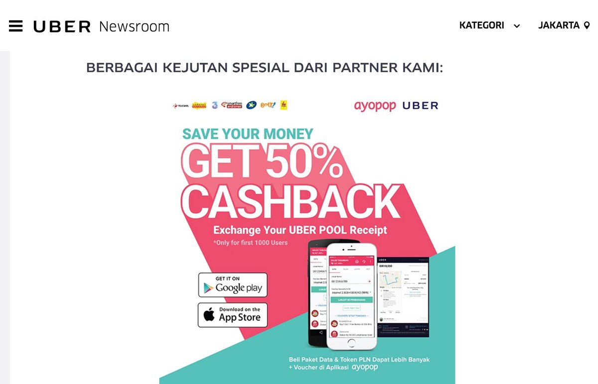 cKirpalani's tweet image. Yay! #POOLcool datang lagi! newsroom.uber.com/indonesia/pool… dan @ayopop_app lagi bagi CASHBACK 50% bersama @Uber_IDN