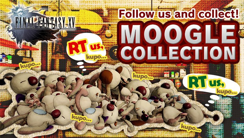 Follow &amp; RT our account and get your reward! More info on MCC at:finalfantasyxv.com/moogle_collect… #FFXV #MOOGLECOLLECTION