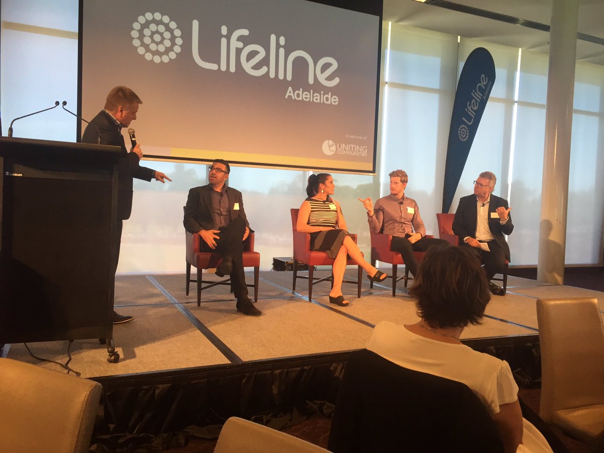 Inspiring panel at <a href="/LifelineAust/">Lifeline</a> @UCommunities_   #starttheconversation <a href="/Andrew_Crowell/">Andrew Crowell</a> <a href="/MarkAiston/">Mark Aiston</a> @Lobbe23 <a href="/AmandaAllen101/">AmandaCrossfitAllen</a> &amp;Flipper!