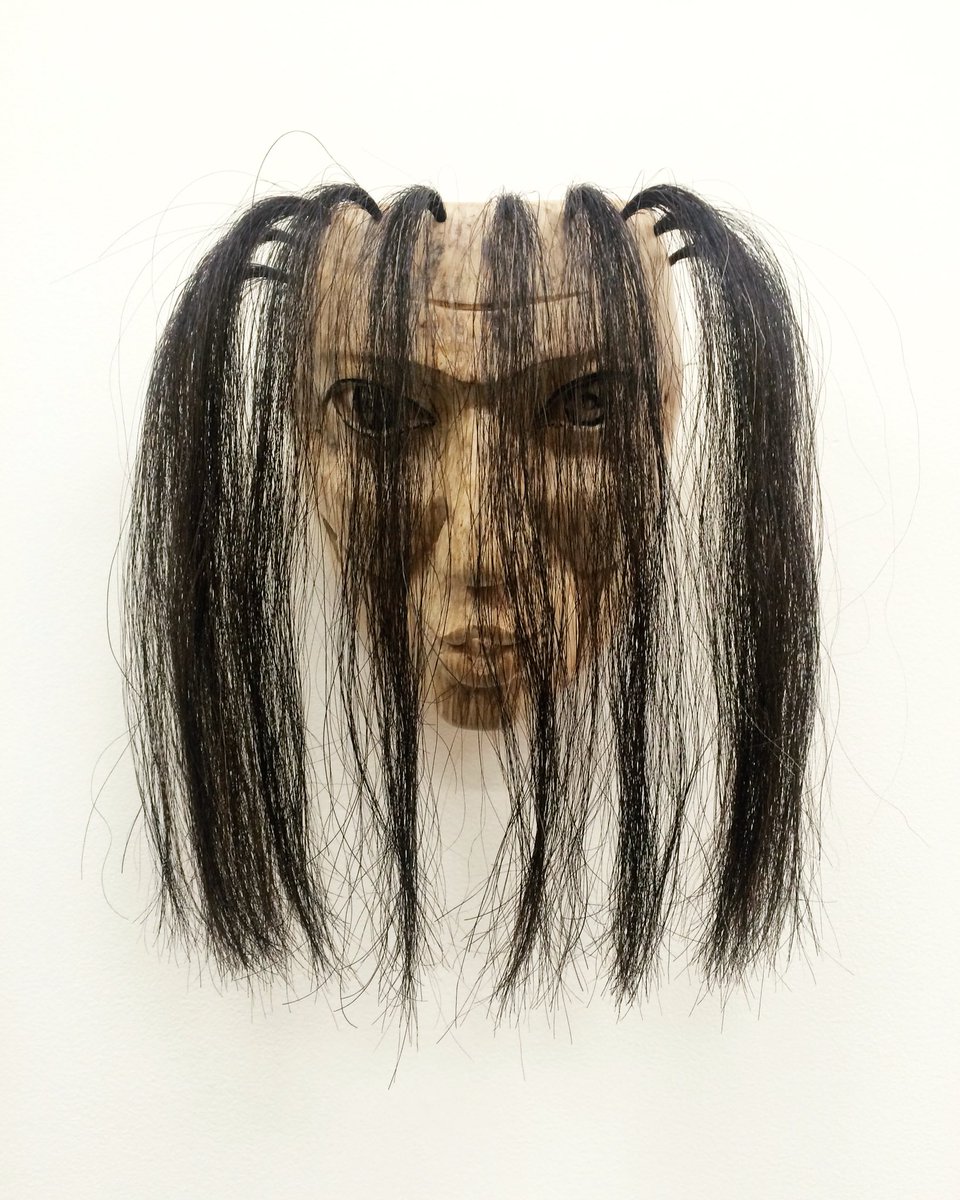 emilypothast's tweet photo. Frank Peterson, "Bear Spirit Mask." At #Bloodlines, curated by @TracyRector #bridgeproductions @sharononarnold #indigenousart #makah https://t.co/9tHCBaci9O