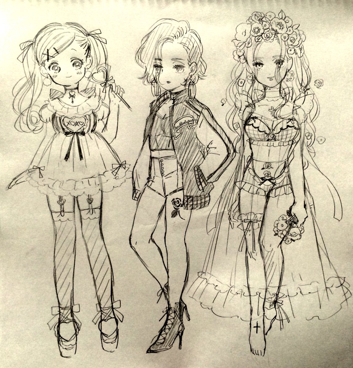 女の子をいっぱい描いただよ 