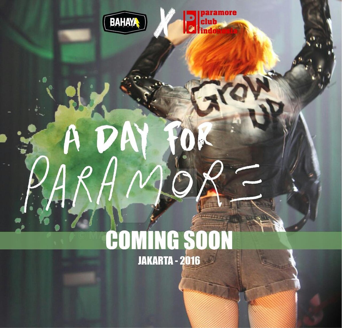 ParamoreMDC's tweet photo. •COMING SOON•
"A DAY FOR PARAMORE 2016"
Big Gathering Para Family Indonesia with @Bahayarecords &amp; @paramoreCI  #ADayForParamore2016 https://t.co/7i5vsUHBJB