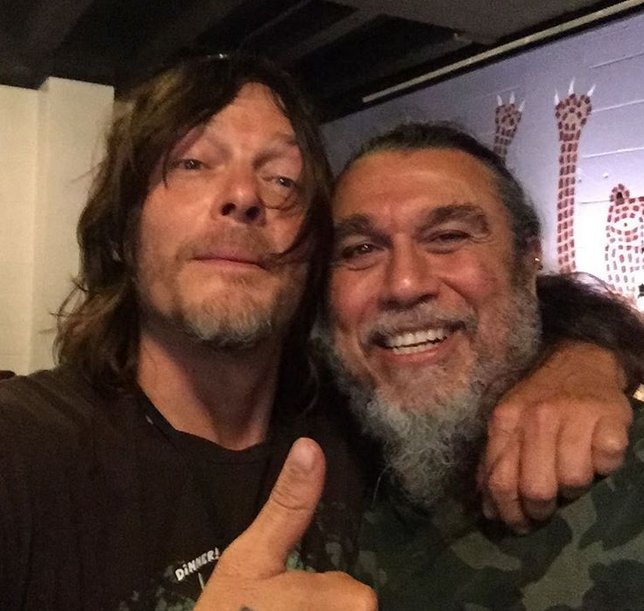 ennoia3's tweet photo. The #BeamingReedus gives me life! #slayerbandofficial Tom with Norman Reedus @TabernacleATL https://t.co/QsBfUCxXwu