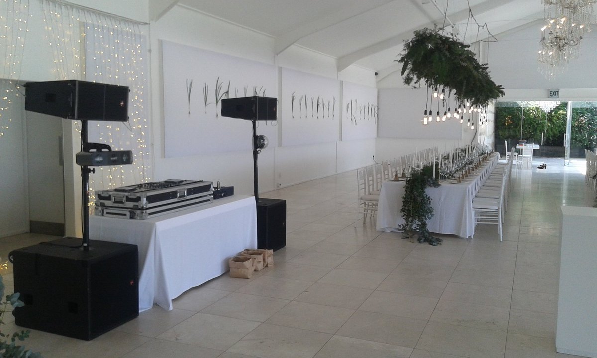 Wedding reception sound setup at <a href="/Lourensford/">Lourensford Wine</a> <a href="/djbrendank/">Music2TheMax </a>