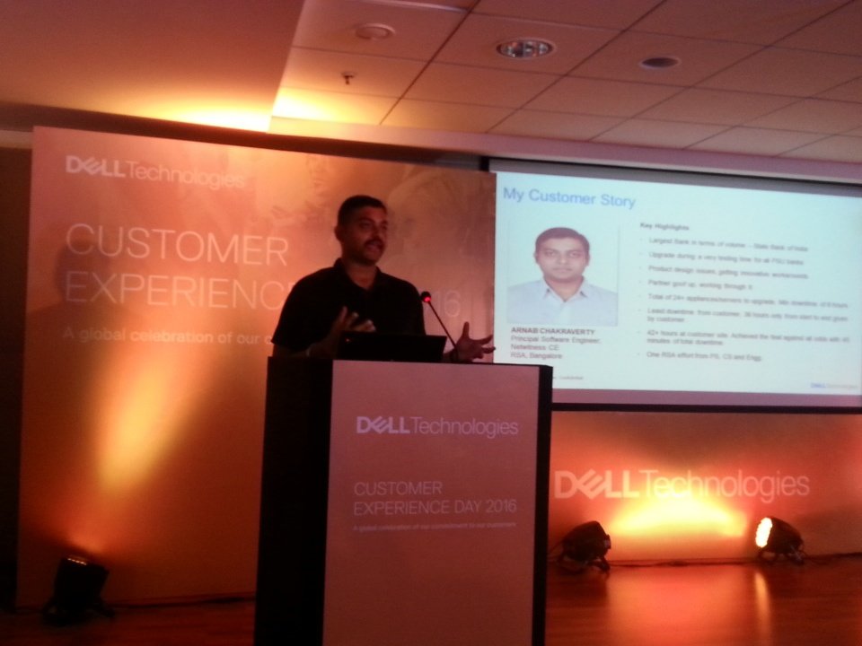 sumantguha's tweet photo. Arnab sharing his Hero Moments at #CXDay @DellEMCIndia https://t.co/YIBhJXJKak