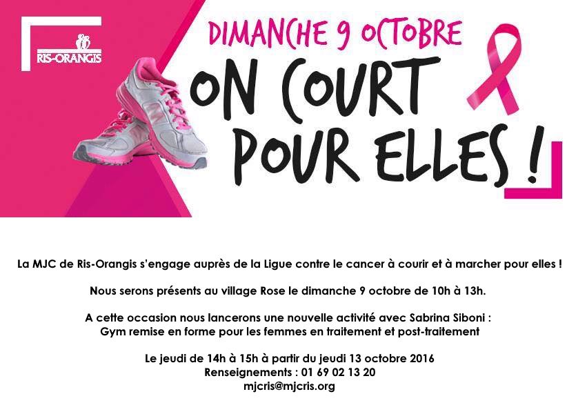 NOUVEAU : La MJC de Ris ouvre un cours de gym pour les femmes atteintes (ou ayant été atteintes) du cancer du sein.