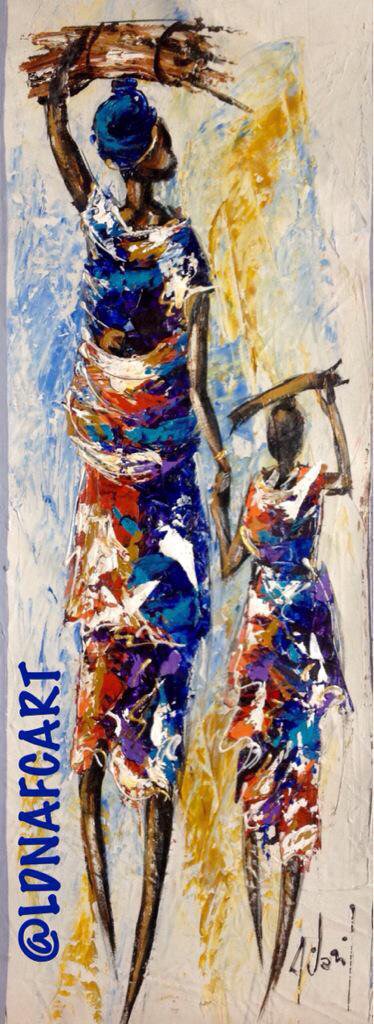 Mother &amp; Child.

#contemporaryafricanart
#Africanart
#oilpainting

african-artshop.com/product/mother…