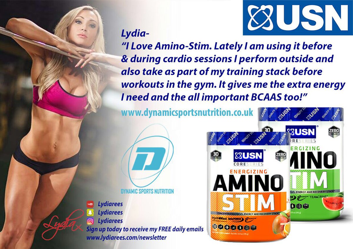 BeMoreDynamic's tweet photo. @lydiarees USN athlete explains why amino Stim is her current fav product! #bemoredynamic #aminostim #usn https://t.co/nwwle949oQ