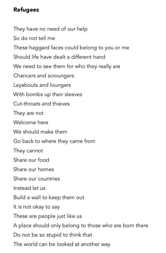 ageoggerspot's tweet photo. Read top to bottom ... then bottom to top. .. very clever and very powerful words! https://t.co/x08BnZf2aO