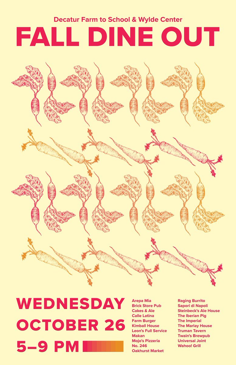 Save the date!  DF2S's Fall Dine Out is 10/26 from 5-9 p.m.  21 participating #decaturga restaurants incl <a href="/ArepaMia/">Arepa Mia®️™️</a> <a href="/brickstorepub/">Brick Store</a>  <a href="/no_246/">No. 246</a>