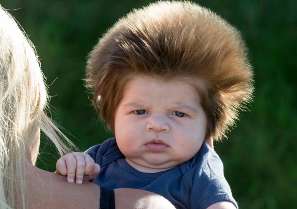 This nine-week-old baby has better hair than you.  thesun.uk/601986ErP