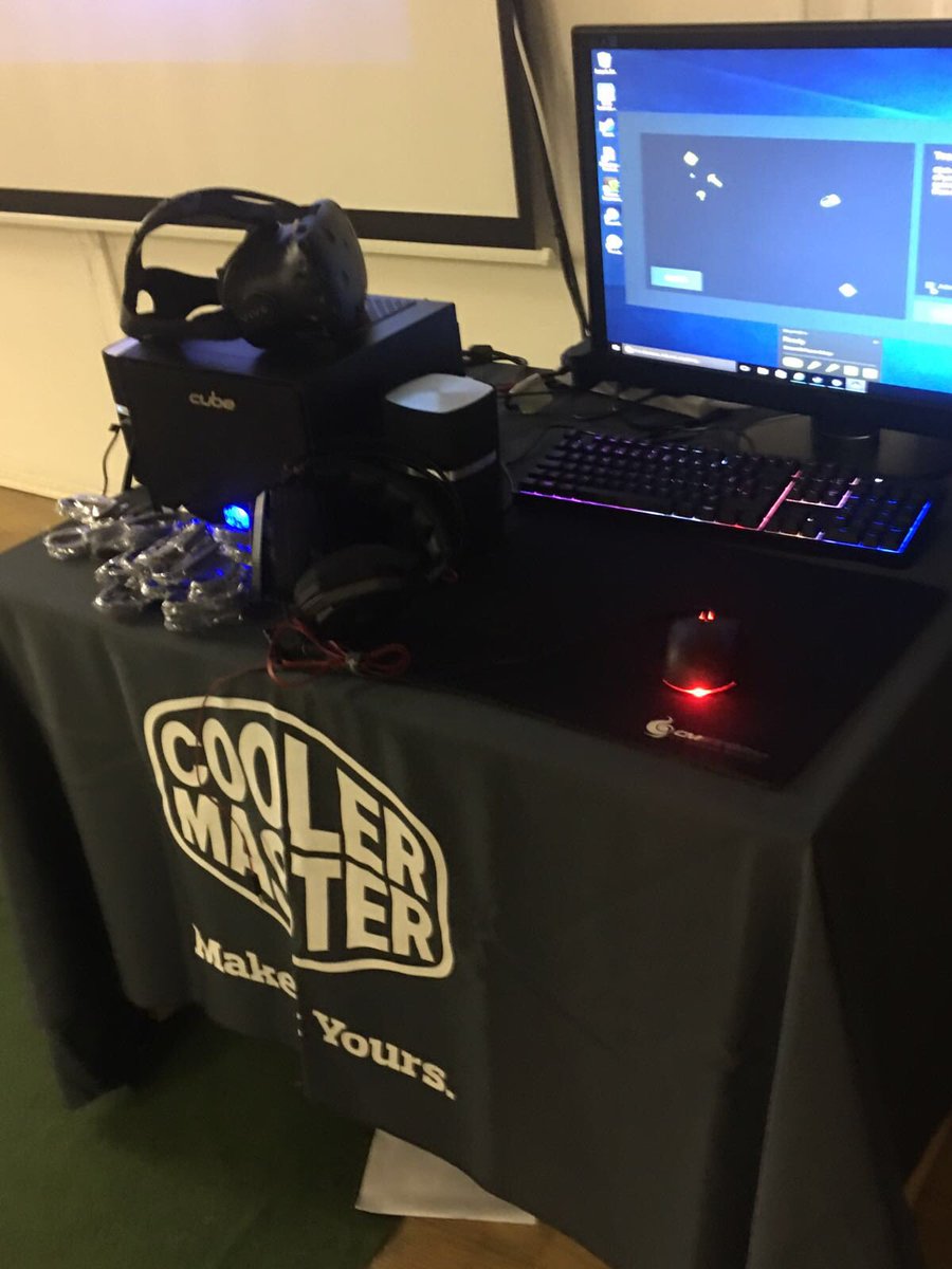 adelfino's tweet image. @CoolerMasterUK #vr system with @htcvive @VRManchester #meetup #cmvr #VirtualReality