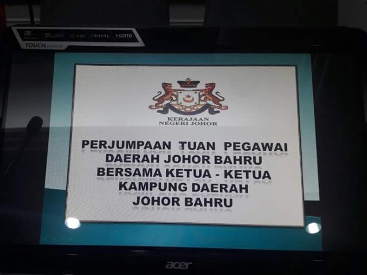 Ø¨ÙˆÙ„ØªÙŠÙ† Ø¬ÙˆÙ‡Ø± Ø¯Ø± ØªÙˆÛŒÛŒØªØ± Perjumpaan Tuan Pegawai Daerah Johor Bahru Bersama Ketua Ketua Kampung Daerah Johor Bahru Muafakatjohor