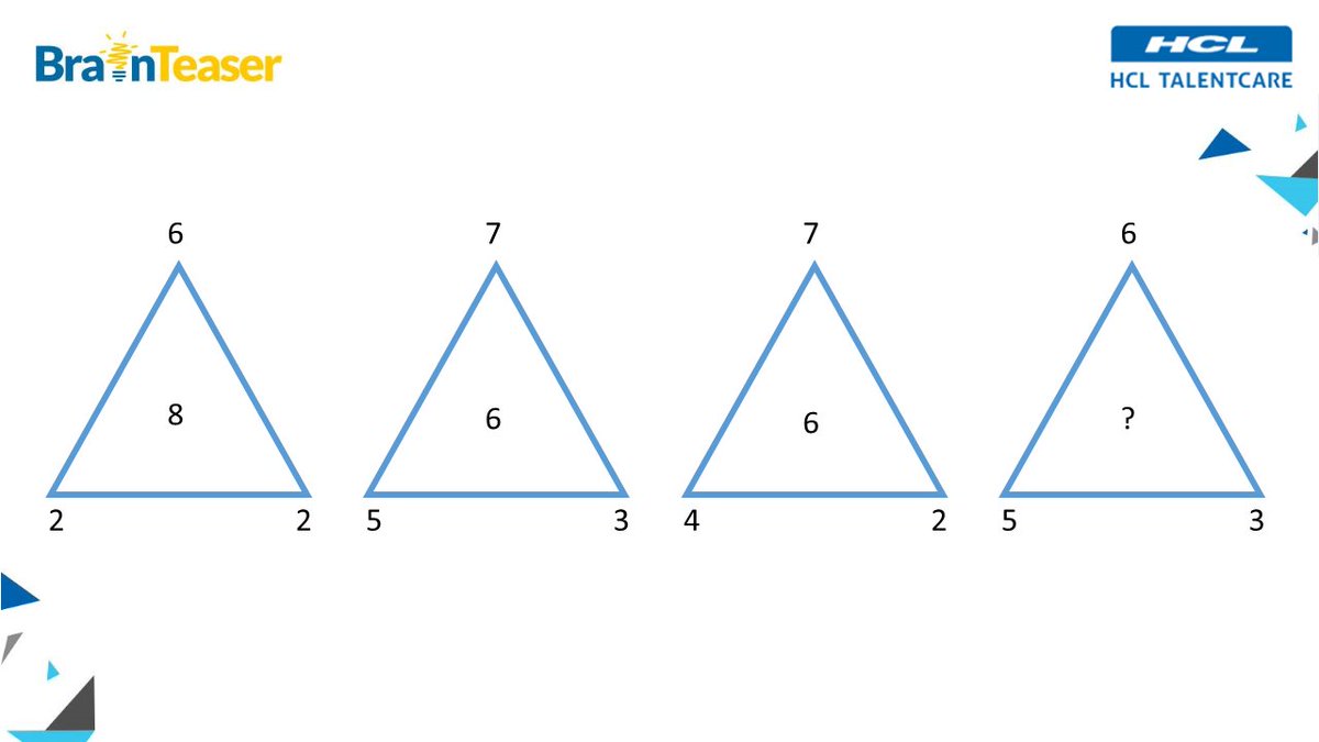 HCLTalentCare's tweet photo. Train your brain!
Which figure should be placed in the empty triangle?
#BrainTeasers #LifeBadloBoss https://t.co/n2MiHovKel