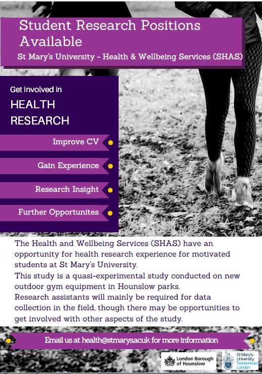 HWS_StMarys's tweet photo. #research #experience 4 @YourStMarys students. Great insight into research and good for your #CV #physicicalactivity #gym #exercise #health https://t.co/WIaZYkc2xs