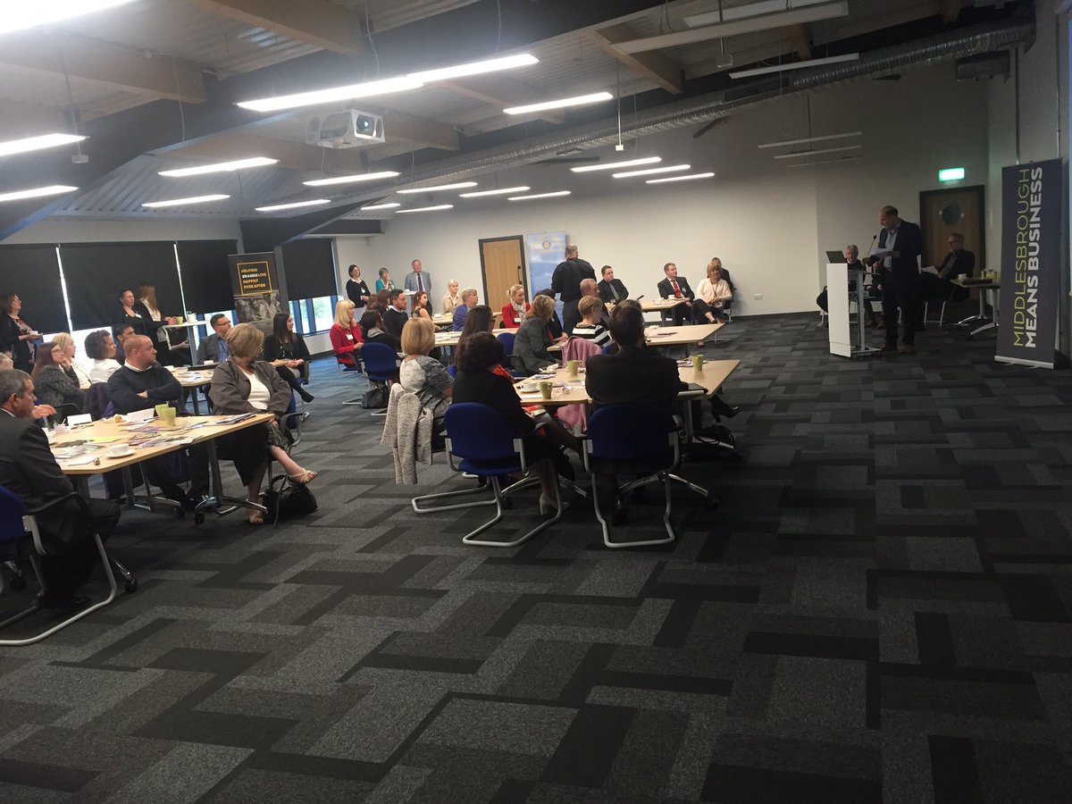 Tees_Business's tweet photo. We're at @CharlesClinkard this morning for @mbromeansbiz #breakfastexchange - now listening to Charles Clinkard himself https://t.co/AwlC7j4se8