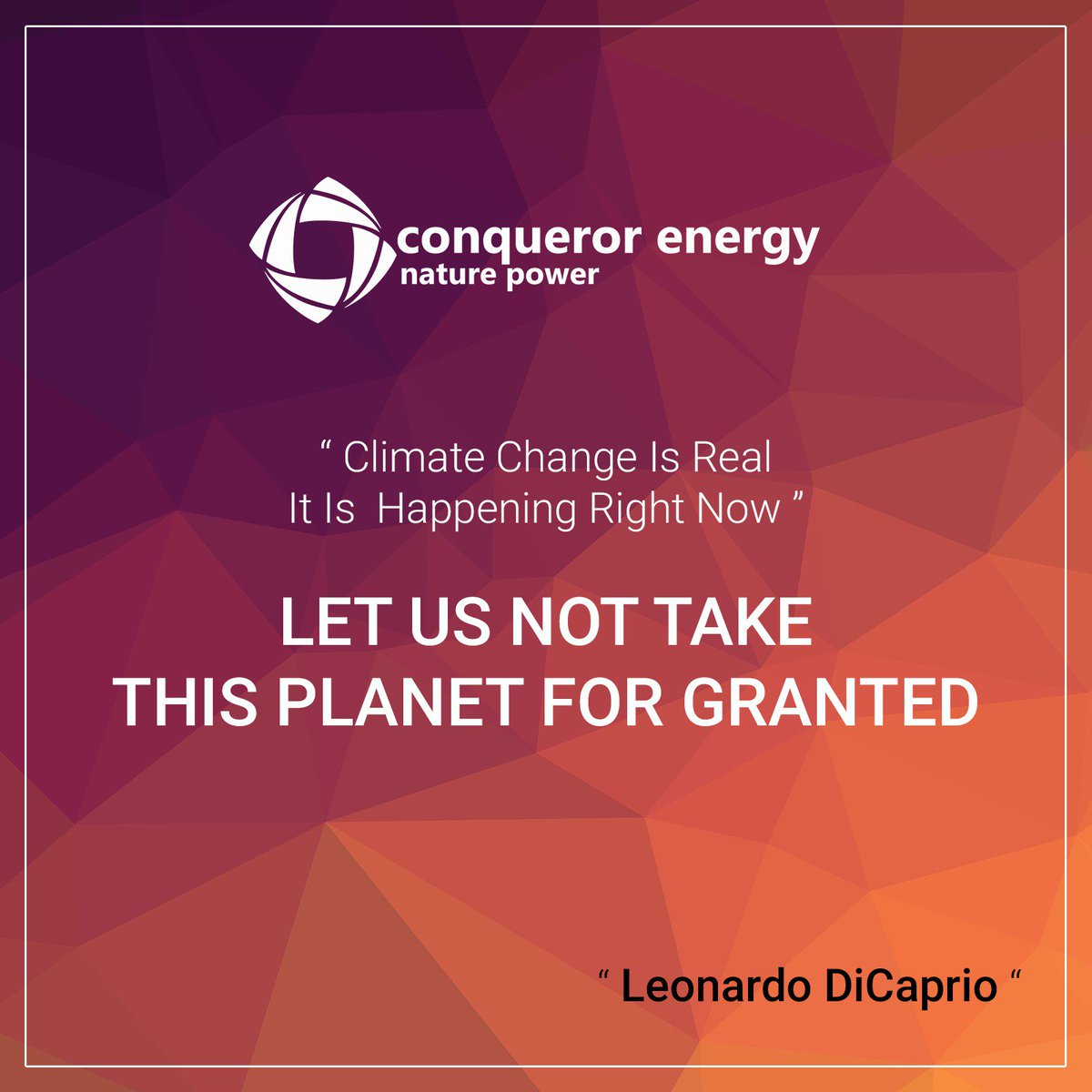 ConquerorEnergy's tweet photo. What did you think of Leonardo DiCaprio's Oscars moment?
#solarpower #solarpanels #solarenergy https://t.co/nDudHCzNTu