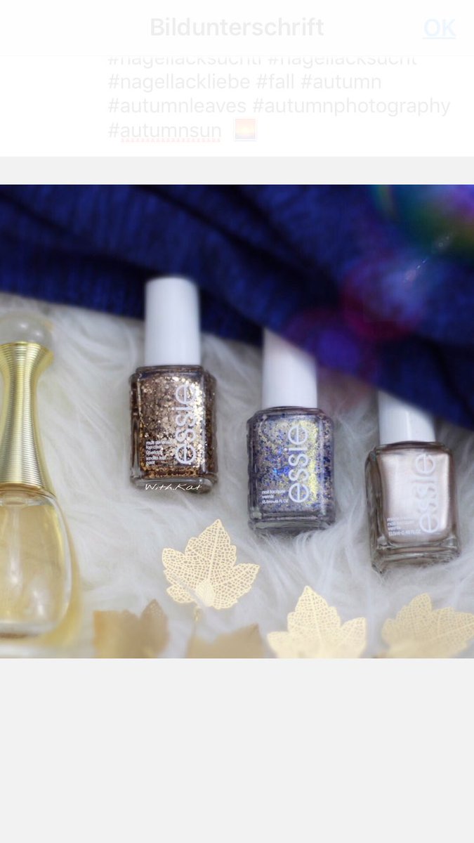 withkatYT's tweet photo. ✨✨🍂🍁

@essiepolish #summitofstyle #onasilverplatter #goodasgold #nailpolish #dior #jadore @essie_DE @essie @EssieCanada @hmdeutschland #hm https://t.co/GRQl6GvcYB