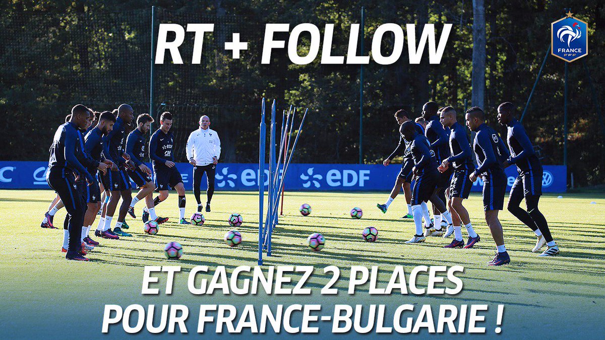 equipedefrance's tweet photo. On fait gagner 2 places pour #FRABUL, demain au @StadeFrance! Il suffit de retweeter, de suivre @equipedefrance et de croiser les doigts😉 https://t.co/o27gCV2CNx