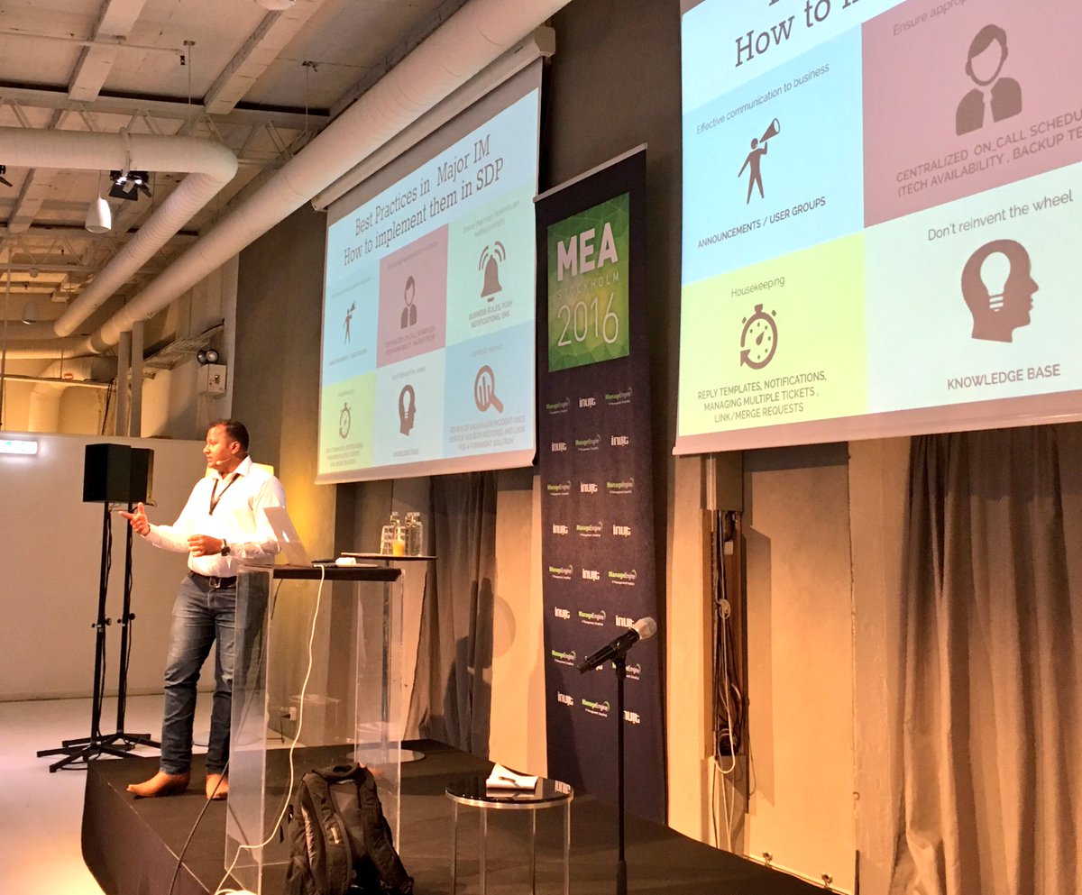 Inuitab's tweet photo. How to handle major incidents in ServiceDesk Plus with Santhosh Mahiban from @manageengine at #2016MEA #manageengine https://t.co/pVgaBGVXhG