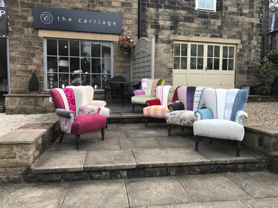 TheCarriageLS29's tweet photo. Miss our gorgeous #handmadechairs #harlequinchairs last week? Only £399 In store now in a range of colours and fabrics #patchworkinteriors https://t.co/uBnPAado4W
