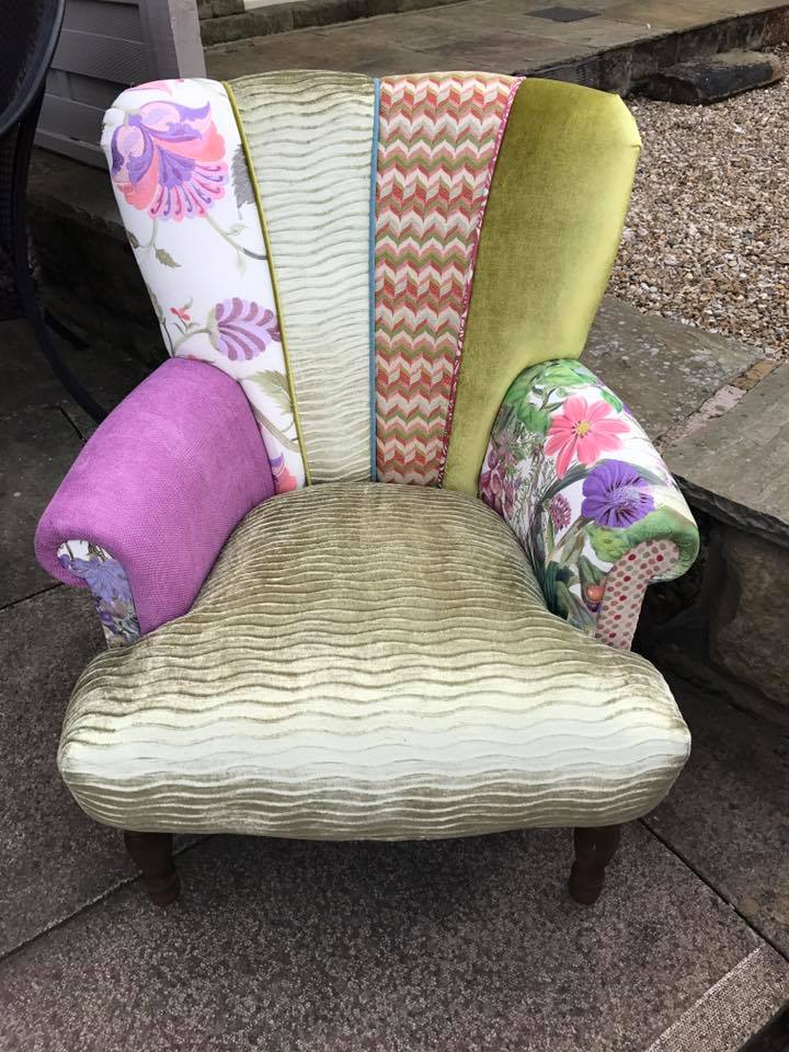 TheCarriageLS29's tweet photo. Miss our gorgeous #handmadechairs #harlequinchairs last week? Only £399 In store now in a range of colours and fabrics #patchworkinteriors https://t.co/uBnPAado4W