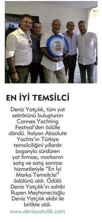 #DenizYatcilik, tüm yat sektörünü buluşturan Cannes Yachting Festival'den ödülle döndü. <a href="/yachtturkiye/">Yacht Türkiye</a> Ekim sayısını kaçırmayın.