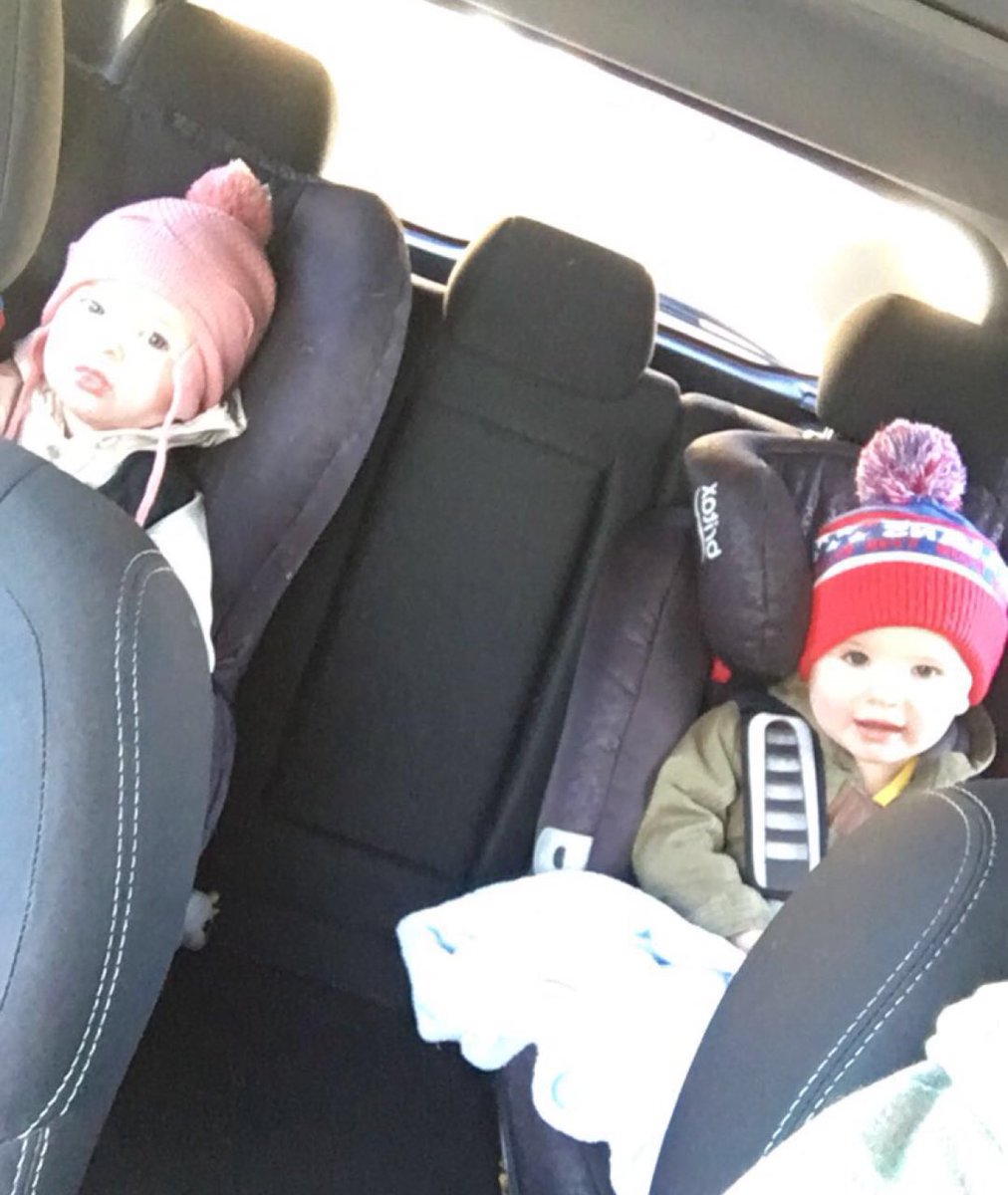 LizzieJonesuk's tweet photo. @con_lynes my beautiful little twinnies Raising Awareness. #teamconnor #beanie4braininjury #childstroke #geteducated https://t.co/9eQtgEvp14