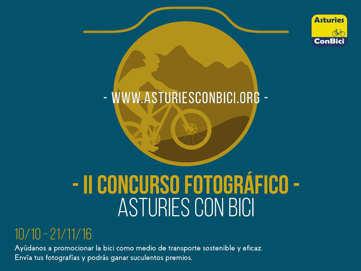 AsturiesConBici's tweet photo. Un año más convocamos concurso fotografía con temática bicicleta. Envia tus fotos del 10/10 al 21/11/2016. Bases en
https://t.co/RDnyXyrOYv https://t.co/ROvtA8uL5d