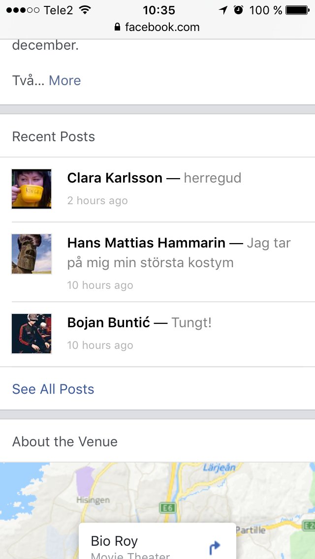Älskar att jag känner alla som kommenterat på <a href="/BioRoy/">Bio Roy</a>:s visning av Stop Making Sense. fhp.nu/Roy/Kalendariu…