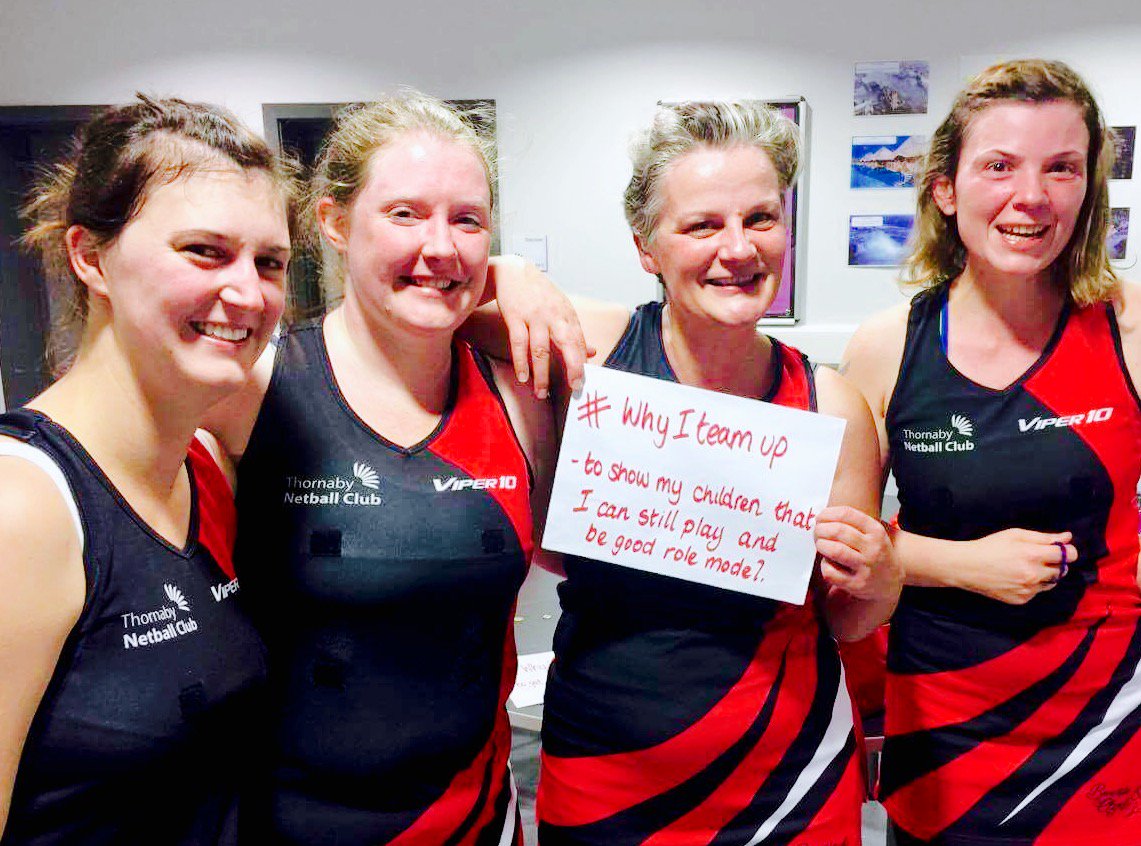 NetballInSDandC's tweet photo. Why team sport is important to Thornaby Back to netball ladies @teamupengland @NE_Netball @SDCP_Netball @England_Netball #teamup https://t.co/bGWuievZ3G