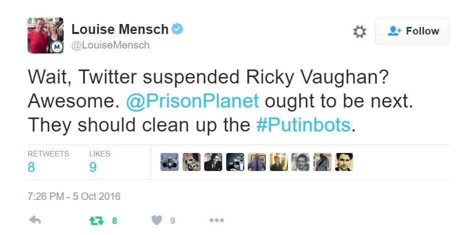 PrisonPlanet's tweet image. Hello, I'm @LouiseMensch, I support censoring people who disagree with me. I'm a "conservative".
