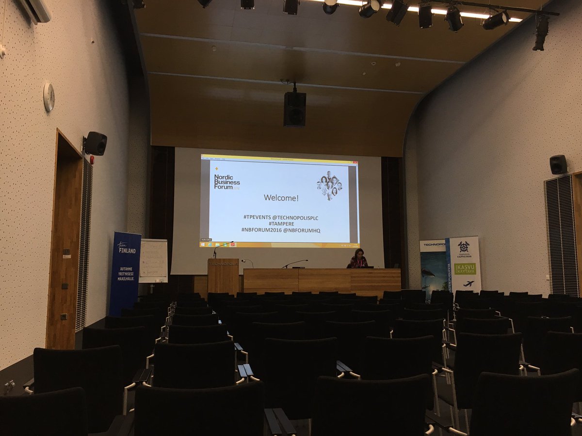Hiddme's tweet photo. Hetki vielä töitä ja sitten kuunnellaan ja puhutaan bisnestä @nbfrumhq @TechnopolisPlc #NBForum2016 #tampere #tpevents #hiddme #palkkinointi https://t.co/FtHCWpVPsw
