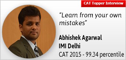 MbaMbauniverse's tweet photo. #CAT2016: 'Learn from your own mistakes'; #Success Mantra from #CATtopper #Abhishek, #IMIDelhi student
https://t.co/LKO5cioMMG https://t.co/5dR8AMwcTE
