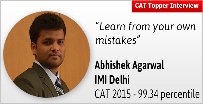 Mbauniverse's tweet photo. #CAT2016: 'Learn from your own mistakes'; #Success Mantra from #CATtopper #Abhishek, #IMIDelhi student https://t.co/b5uYqQwzqC https://t.co/d3BtjeEzZW