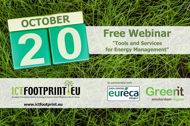 NEW #ictfootprinteu #webinar 20 october12hpmCET w <a href="/EURECAproject/">EURECA Platform</a> <a href="/GreenITAms/">Green IT Amsterdam</a> <a href="/jvlasveld/">Jaak Vlasveld</a> RegisterNOW bit.ly/2dxaowj #datacentre #ghg