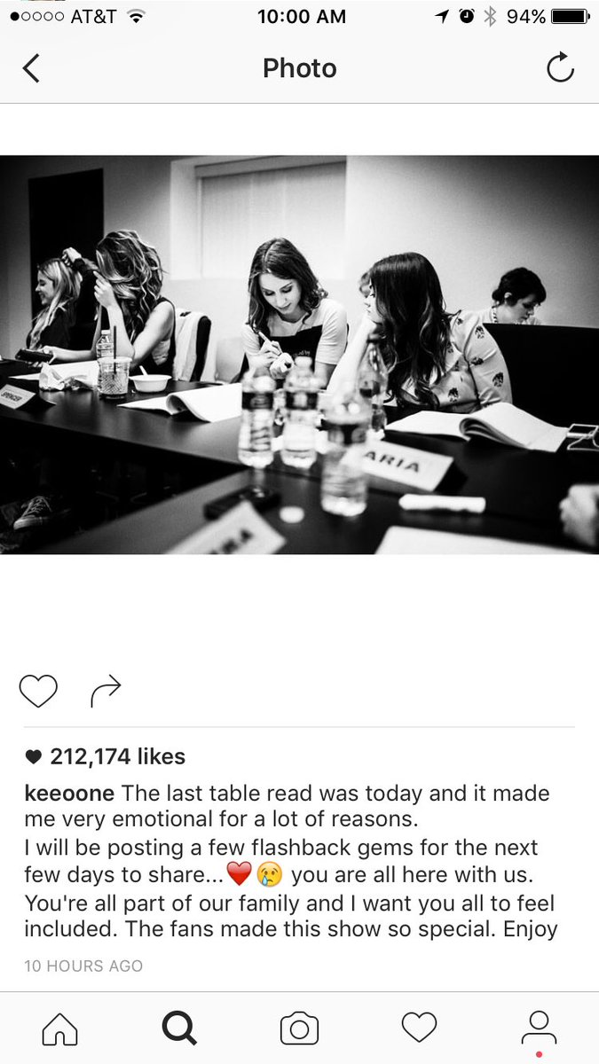 DANI3LLExNIC0LE's tweet photo. I cannot handle all these sad Instagram and snapchat posts about PLL ending. Laying in my bed crying at 9:30 am... ๐ญ๐ญ๐ญ #PLL #LastTableRead https://t.co/tPYIt6LVyQ