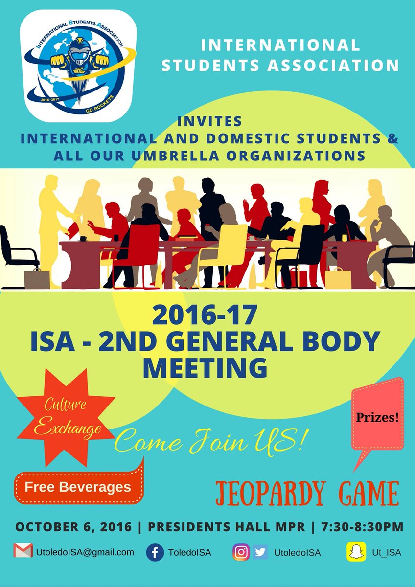 UtoledoISA's tweet photo. We can't wait to see you there!! It's gone be fun fun fun!!
#UTISA https://t.co/mX7Mc6CCSF