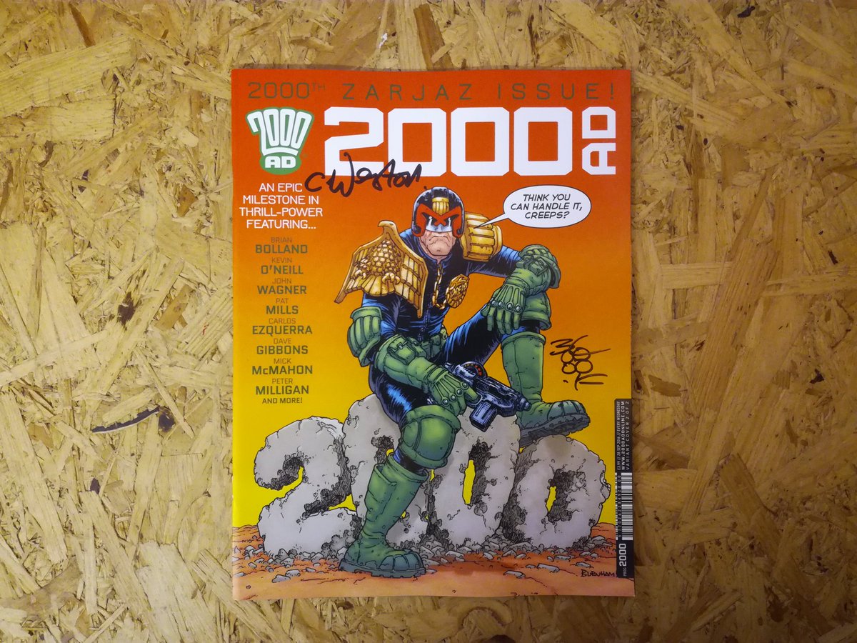 ScorchComics's tweet image. Couldn&apos;t make it to our #Prog2000 #MegaSigning? We&apos;ve got merch online! Signed Prog2000s, tees &amp;amp; hardbacks! @2000AD 
prog2000.bigcartel.com