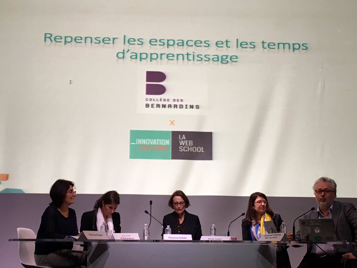 TrousseauParis's tweet photo. At @CBernardins @annelalou présente les espaces &amp; modules de création de la #WebSchoolFactory ! #Inspirant 😀 #Bernardins #EcoleNumérique ... https://t.co/tMvotFxNdF