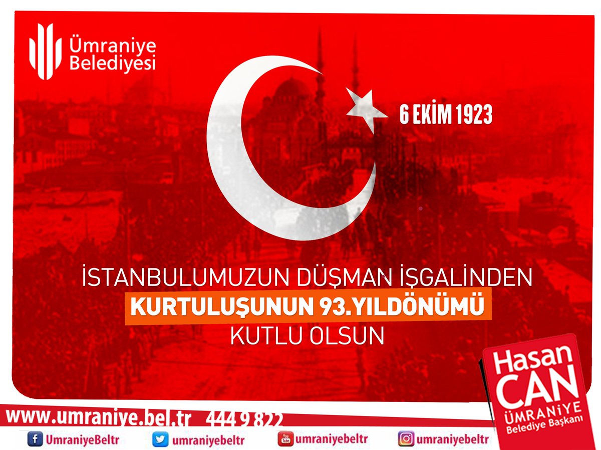 İstanbulumuzun düşman işgalinden kurtuluşunun 93. yıldönümü kutlu olsun.