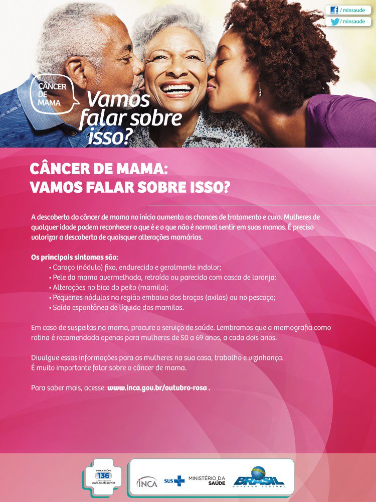 ASLITABOLSAS's tweet photo. Vamos falar sobre isso? #câncerdemama #outubrorosa #prevenção https://t.co/sSgAvdenSB https://t.co/c4AzAQWnHs