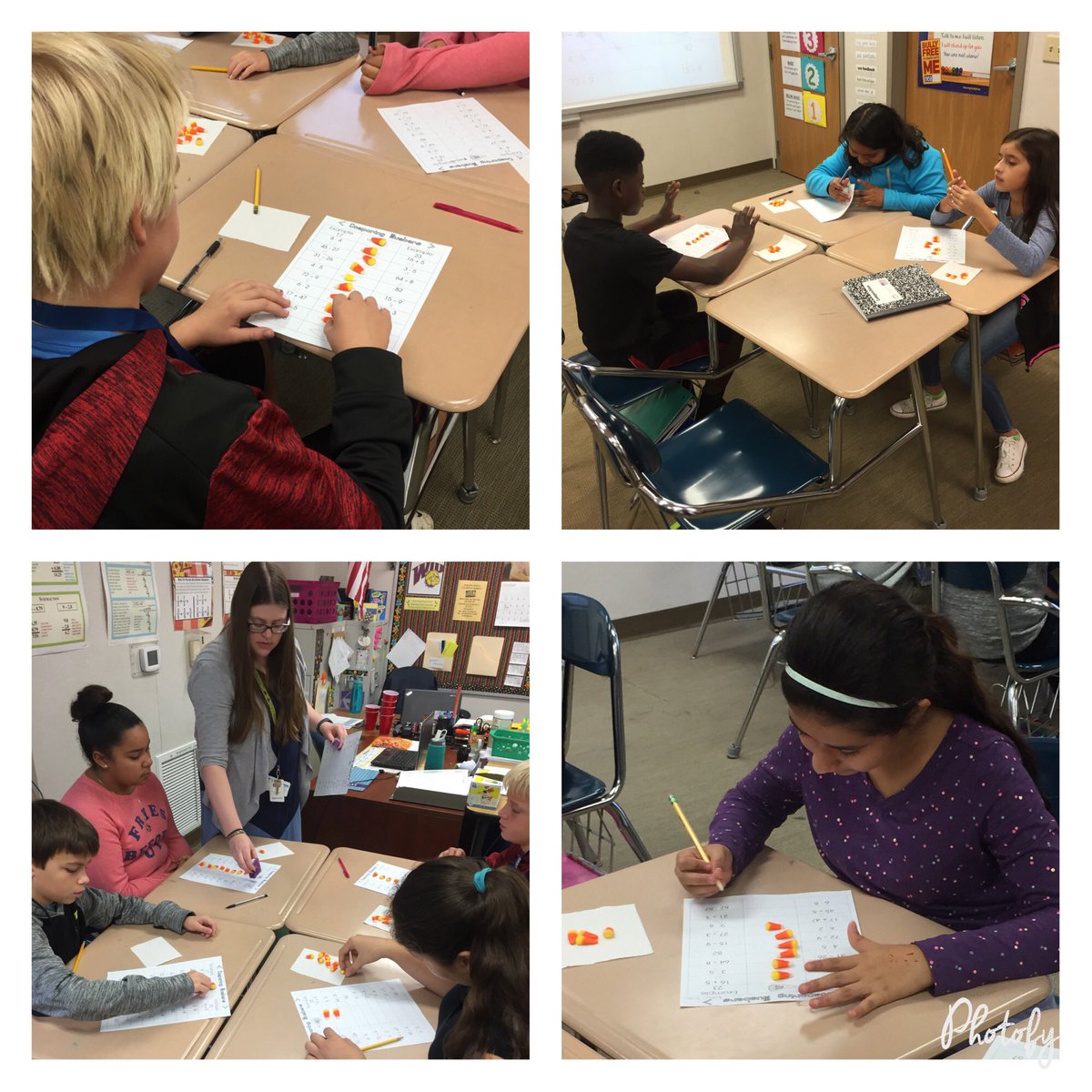 mkunstman116's tweet photo. Refreshing our inequality skills with some candy corn math! #RLMSpride @spitt116 https://t.co/lJ2Zoe8ASf