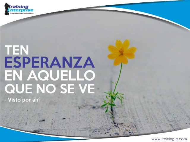 Training_en's tweet image. Viva la #esperanza!
#FelizJueves #CompartiendoelConocimiento