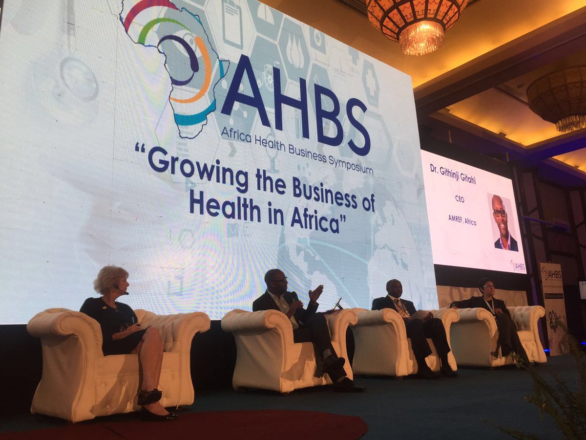 Amref_Worldwide's tweet photo. Amref Health Africa Group CEO @daktari1 at the #AHBS2016 Panel discussion on Fostering Investments through Public Private Partnerships. https://t.co/y6pL3gKdgT