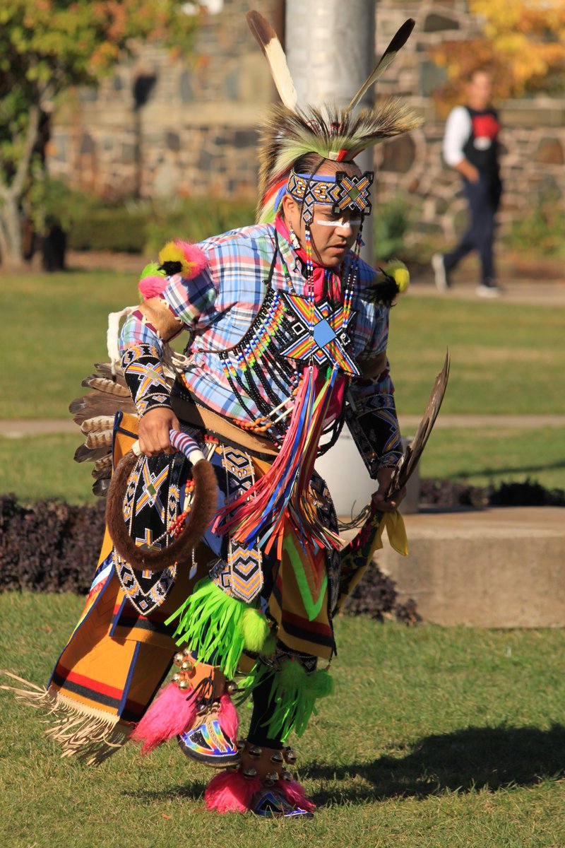 Wonderful dancing at Mi'kmaq flag raising ceremony at #DalhousieU #prairiechickendance @Dalnews