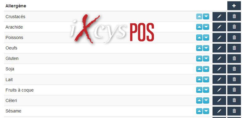 Ixcys_France's tweet image. Gestion des allergènes sur #POS @Ixcys_France #KDS #KitchenDisplaySystem #pointofsale #restaurant #restaurantpos ixcys.com