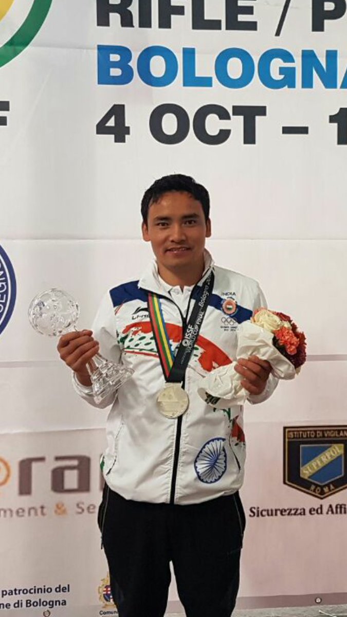 Aaj Silver medal jeeta World Cup Finals mai with National record score in 50m FP. Bahot khush hu performance se. (2/3)
